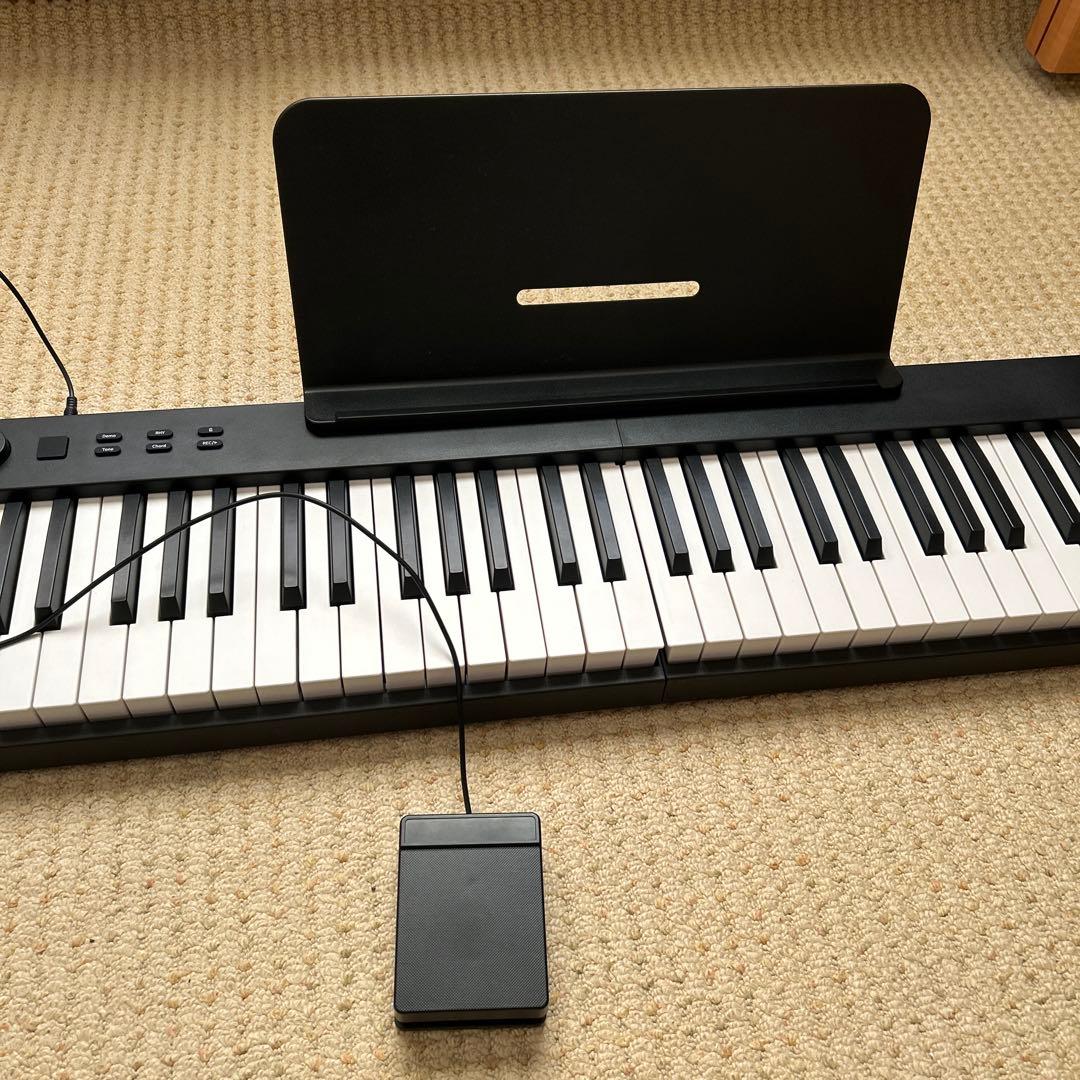 88鍵電子ピアノ 持ち運びソフトケース・譜面台・ダンパーペダル付き