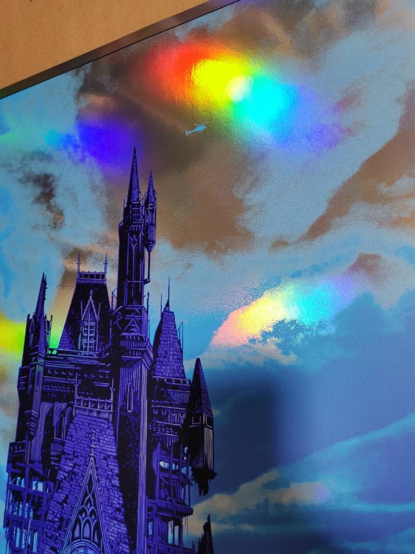 貴重・特大Foilポスター、 ディズニーシンデレラ城（150枚限定販売）