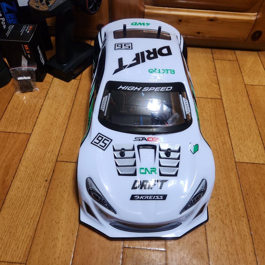 タミヤ ドリフト ラジコン フルセット　TT02 白　86　ボディ　　　tt01