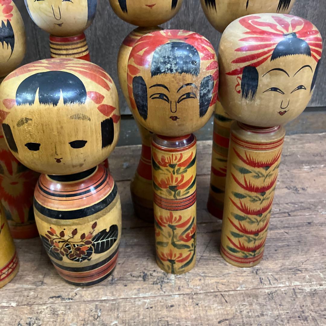 D-3 昭和レトロ 伝統こけし 16体セット 大量コレクション 創作こけし