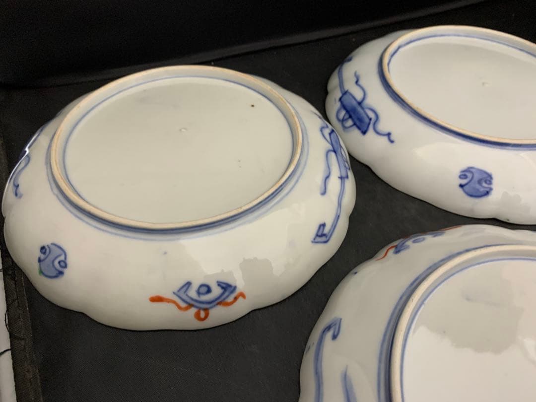 risa古伊万里　色絵金彩　七寸皿　5枚　古美術　時代器