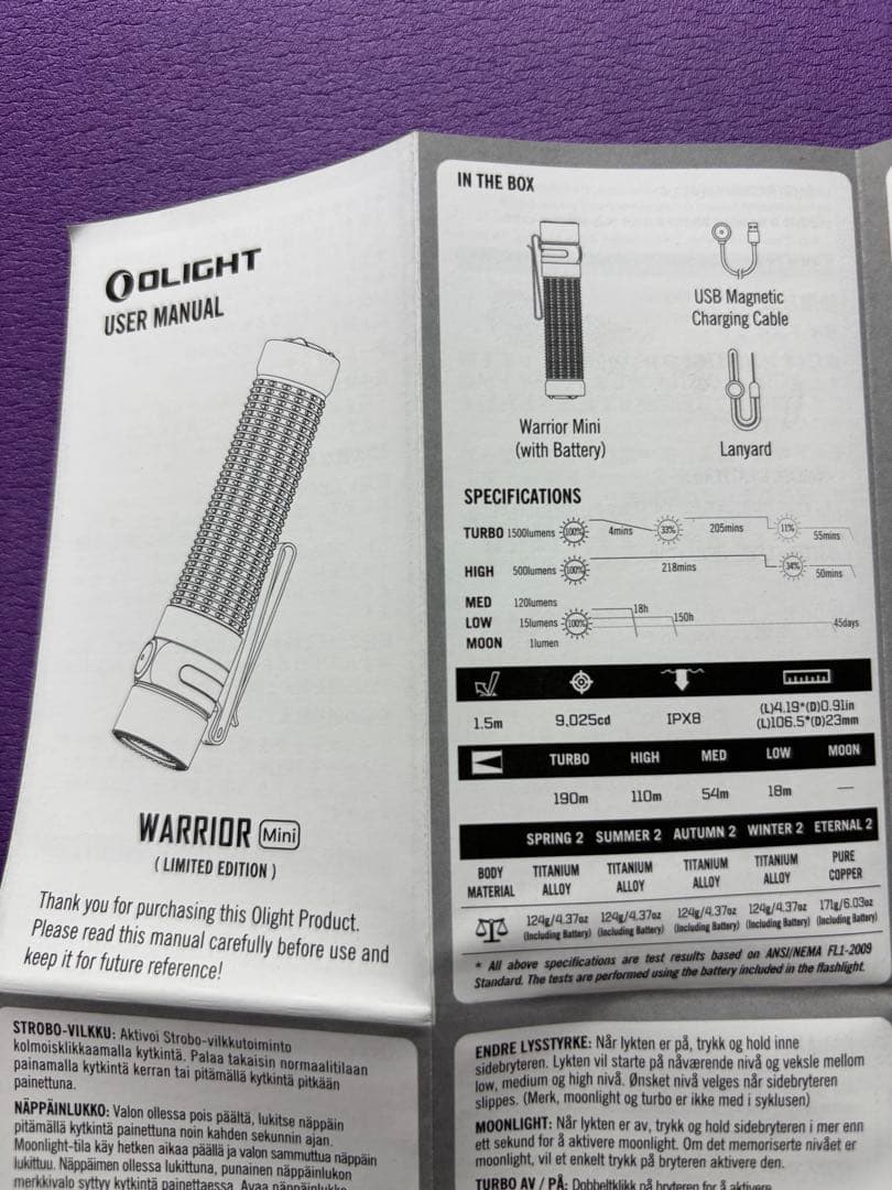 Olight ETERNAL 2 Cu Warrior Mini Cu 銅