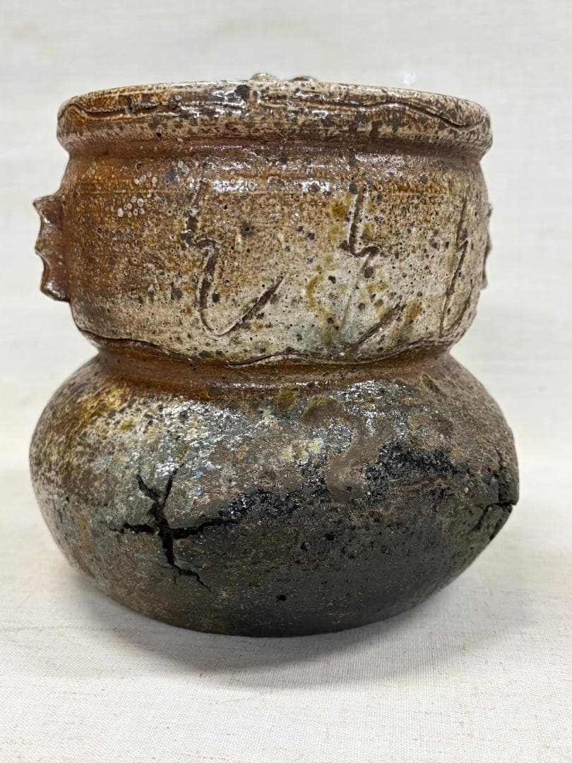 茶道具　水差　破れ袋　時代不詳　詳細不明　箱あり（真贋不明）　現状品