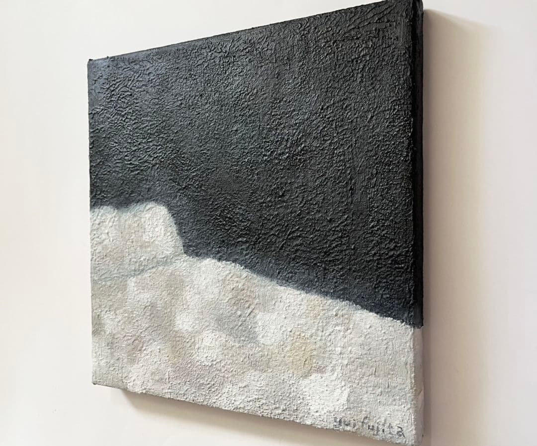 油彩画　夢の布団