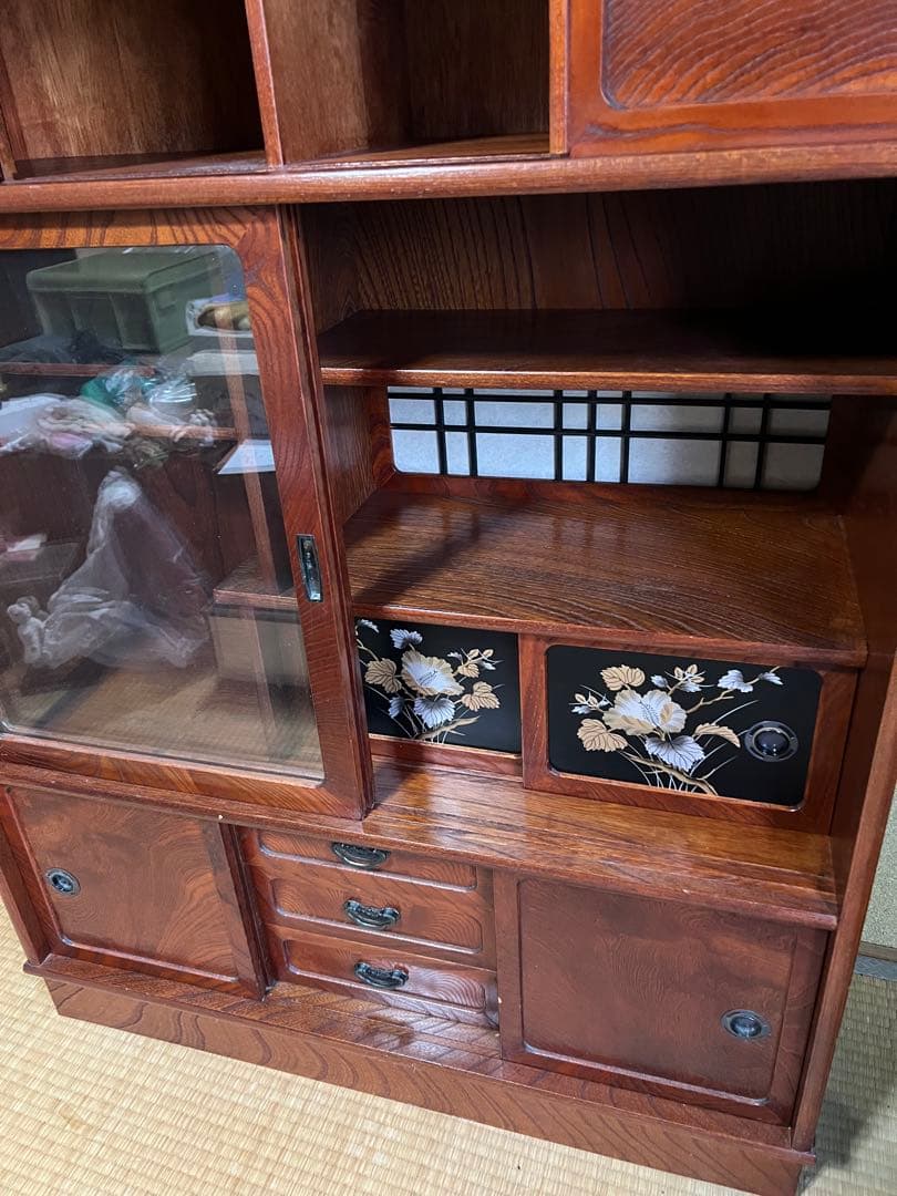 桃　茶箪笥　昭和レトロ