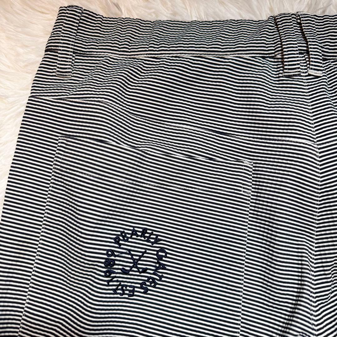 BB2様未使用級 パーリーゲイツ ドビーストレッチ ストライプパンツ PG リン