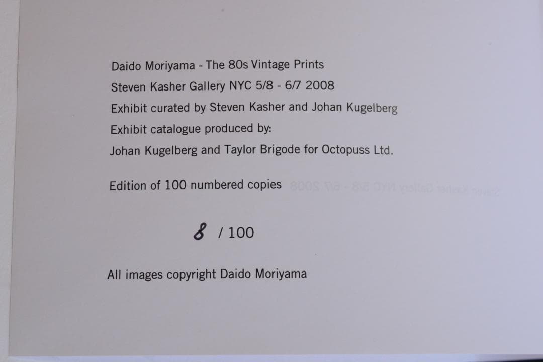 【THE ８０s VINTAGE PRINTS】森山大道★大幅に再値下げしました