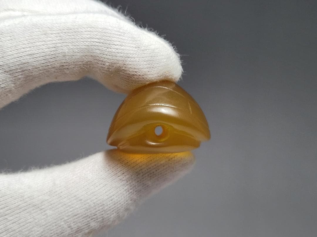 天然玉製 亀型 提物装身具 玉装飾品 明清時代 幅約3.9cm