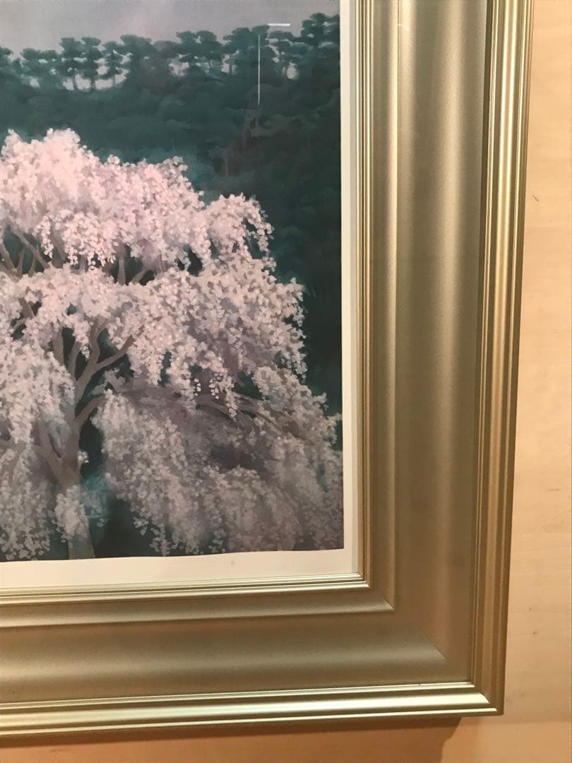 東山魁夷　「花明り」　新復刻画　落款・エディション・作品証明シール有り