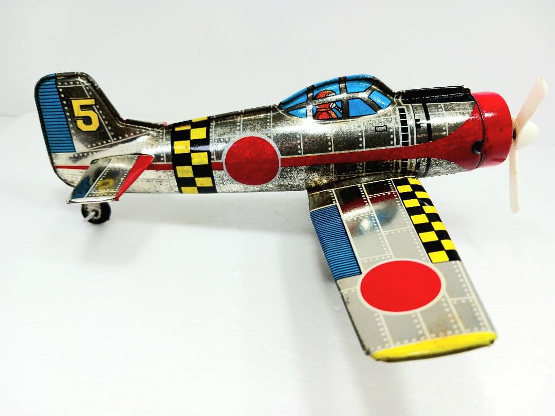希少 小野トーイ フリクショントイ ゼロ戦 ブリキ