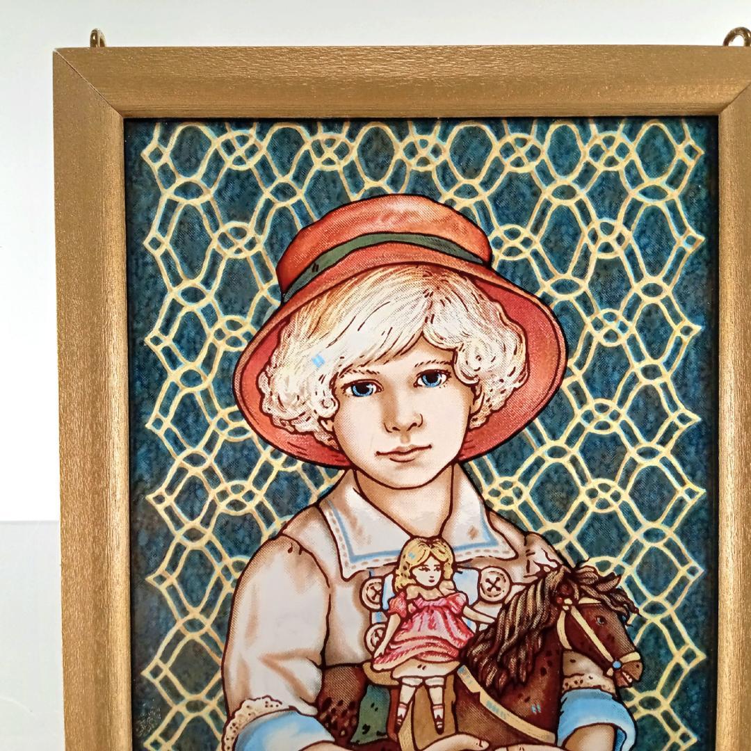 新品ジャン・ハガラ ステンドグラス 少女とお人形 ジョディ グラスマスターズ社