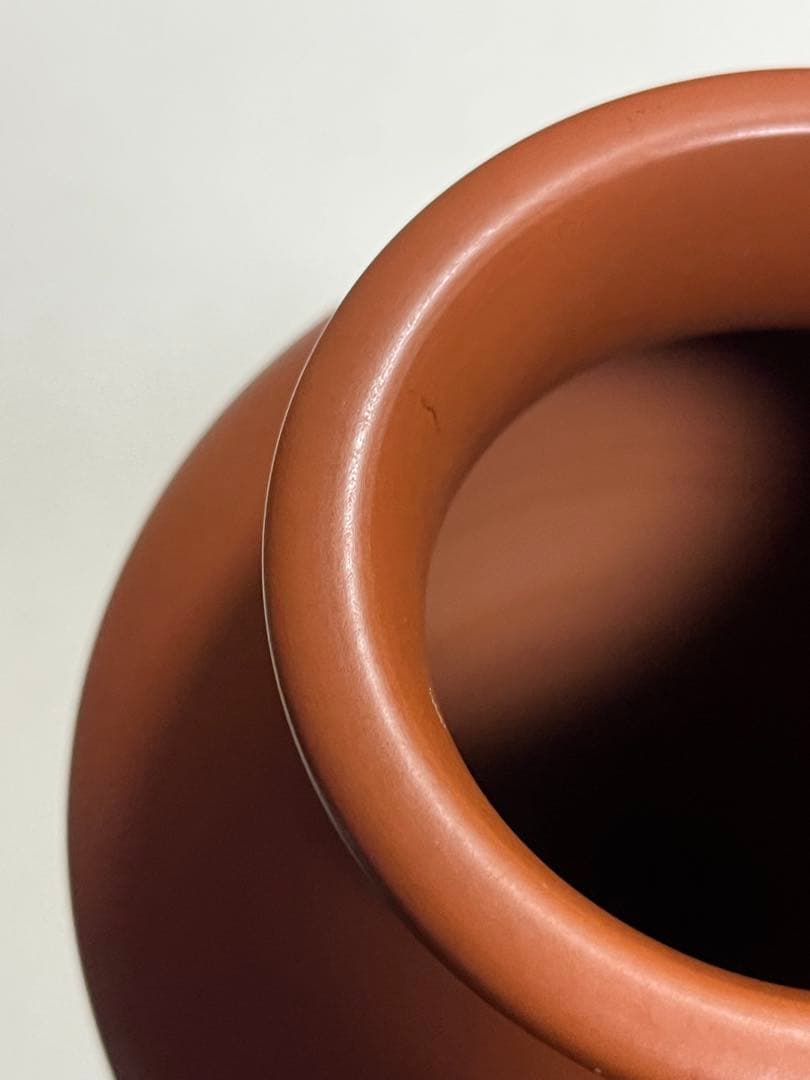 花生　花瓶　朱泥　常滑焼　都築陶元