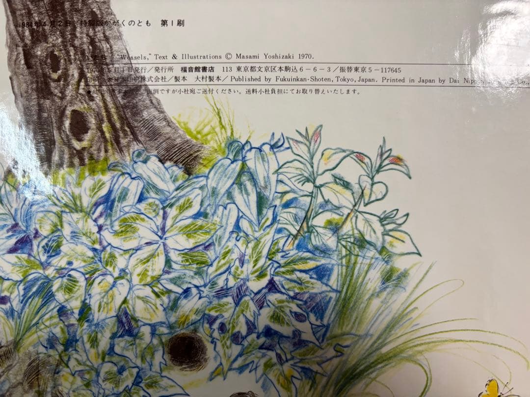 未使用・希少本　「 いたち 」 かがくのとも 特製版　吉崎正巳　1984年