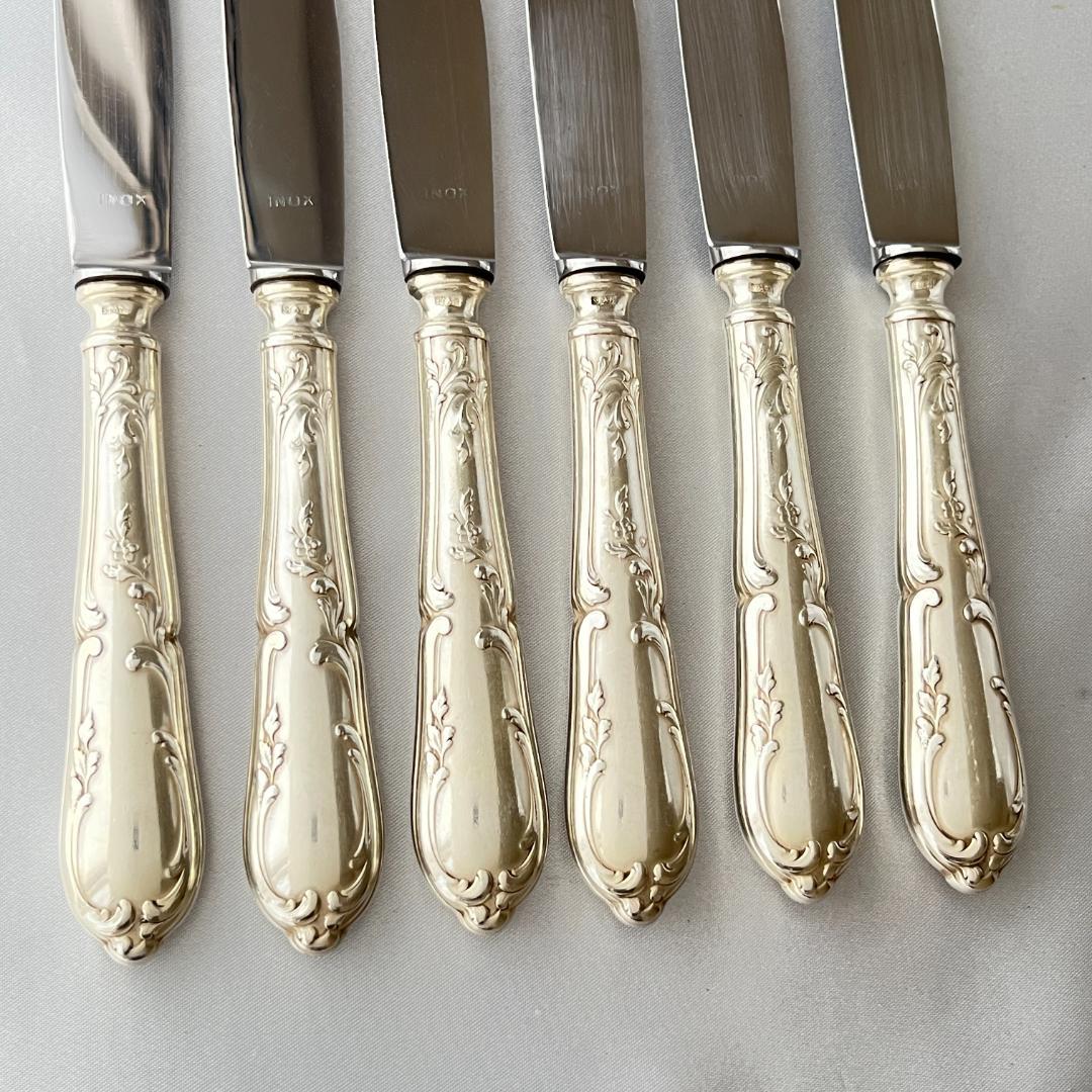 【仏蘭西】 Louis XV デザートナイフ 6本【シルバープレート】