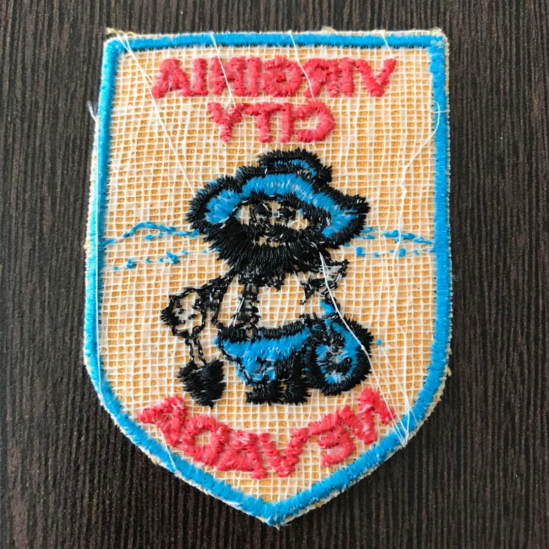 ヴィンテージ 刺繍 ワッペン 1970 1980 ネバダ州 バージニアシティ E