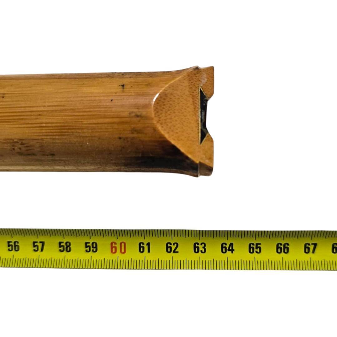 希少 尺八 琴古流 蝴蝶 2尺1寸 5孔 銘あり 2印 二分割 和楽器 竹 漆