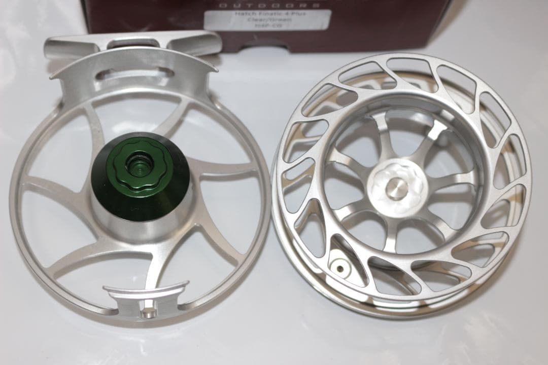 ハッチ　Hatch　Finatic　4Plus　銀/緑　3-5番　箱ケース付き