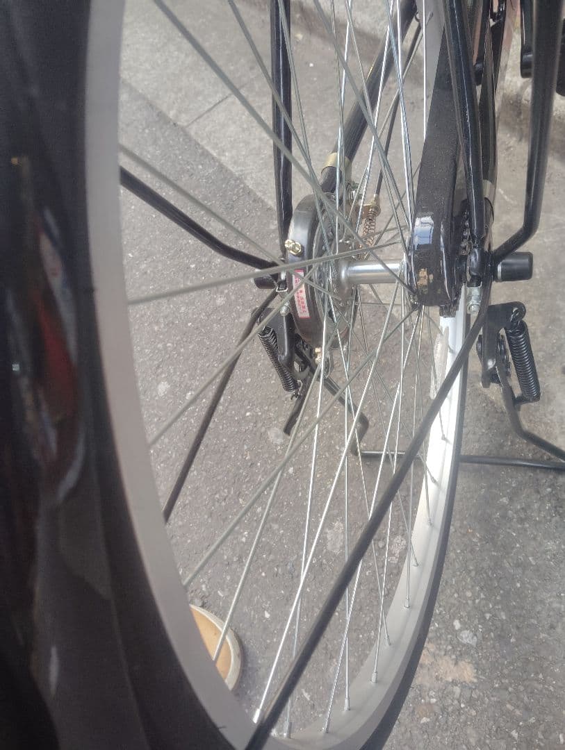 Fitz ブラック シティサイクル 前カゴ付き