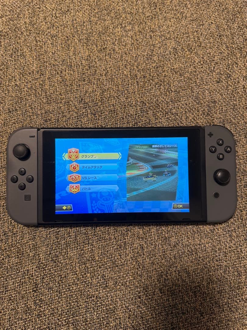 Nintendo Switch 本体 グレー バッテリー強化版　マリオカート付