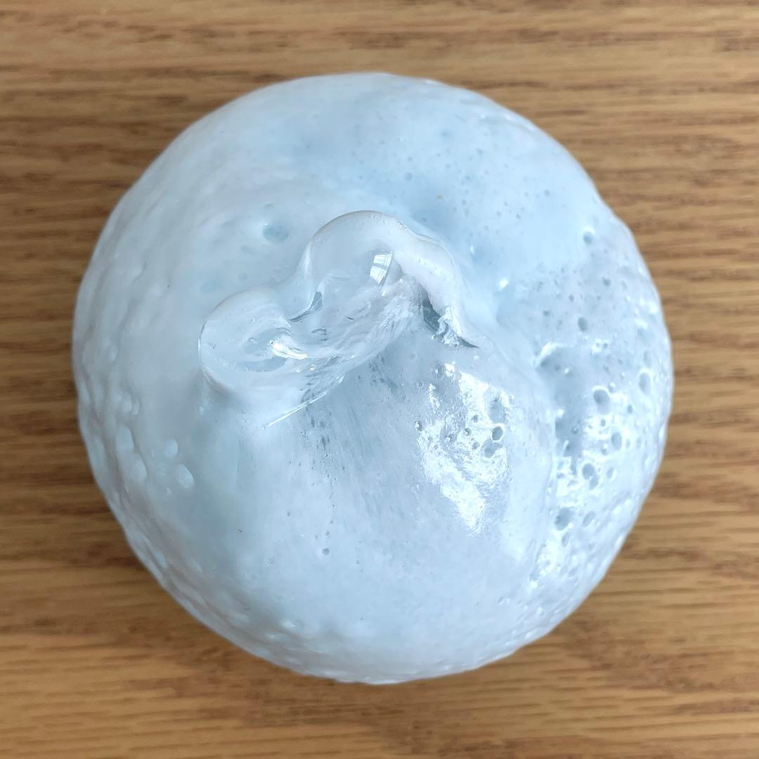 中村真那 ガラスオブジェ 「雪原をかける」 うさぎ 兎 ガラス作家 一点物