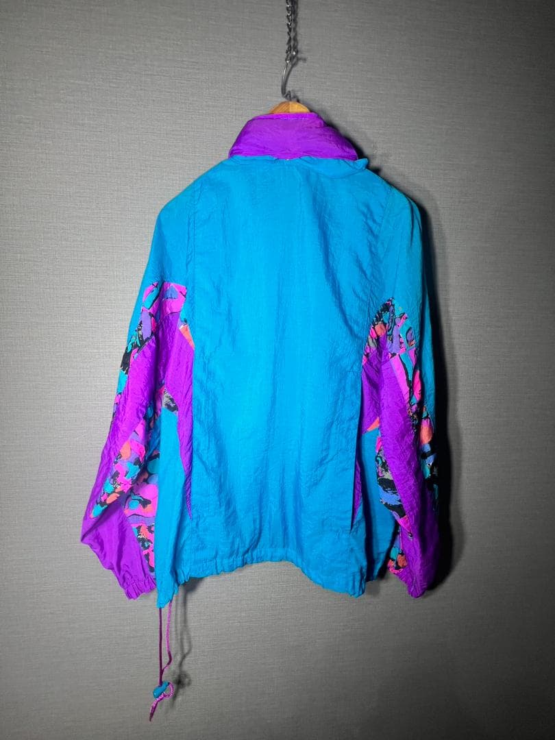 90s Reebok リーボック ビンテージ ナイロンジャケット マルチカラー