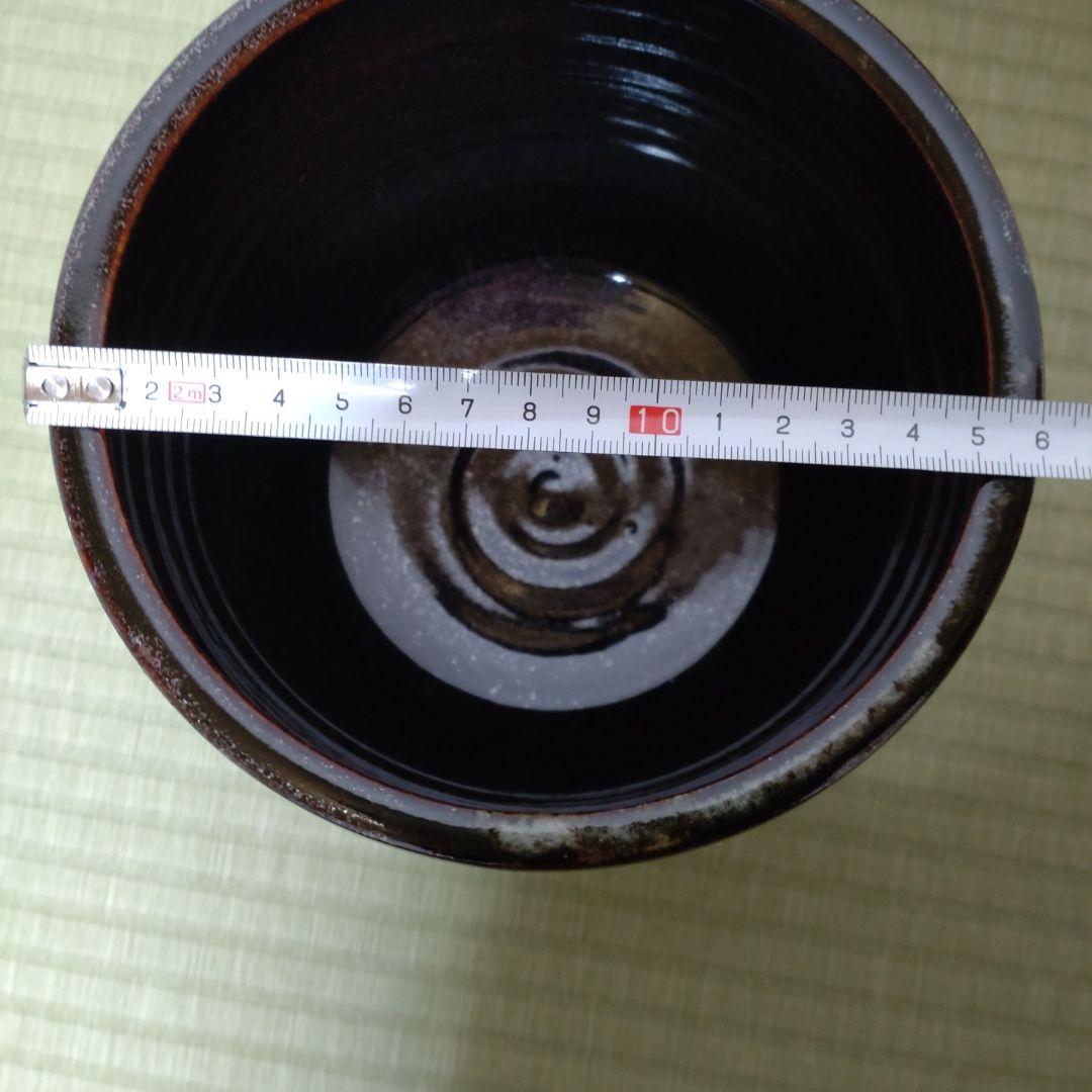 値下げ　水指　鉄砂釉　杉田祥平作　清閑寺窯　茶道具