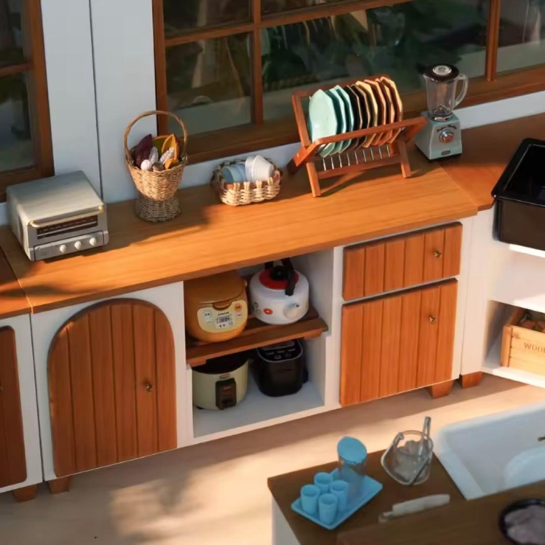 ミニチュア　ドール家具　キッチン台　ドールハウス