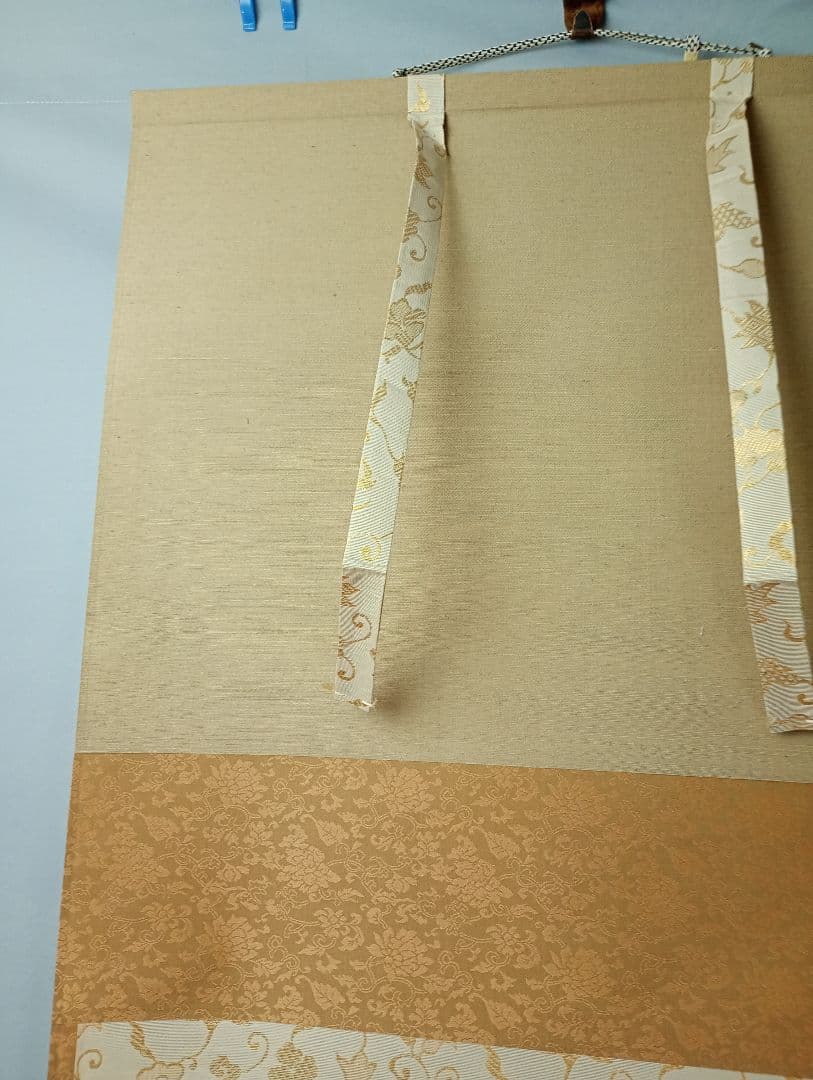 【茶道具】前大徳寺 足立泰道和尚筆  案山子画賛『兆豊年』　松泉画　軸C35