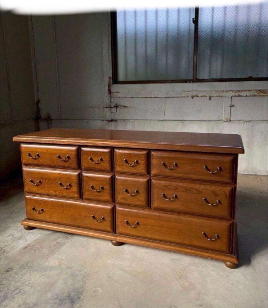 アンティーク　丸脚　チェスト　サイドボード　ヴィンテージ