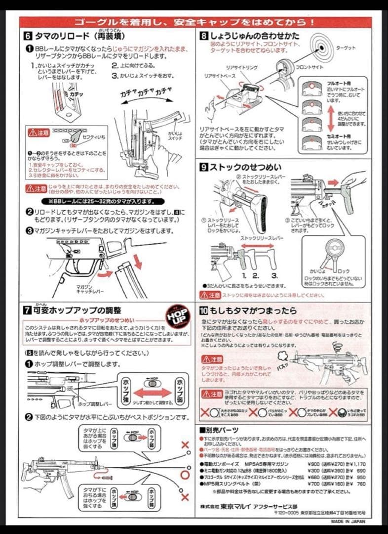 東京マルイ カスタム品　H&K MP5A5 電動ガン　トレーサー　発光弾　金ピニ