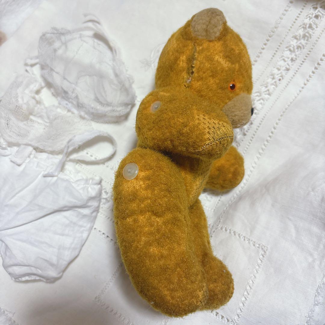 期間限定お洋服付き❤︎ 左　DDRベア　古い子　アンティークベア　ベルリンベア