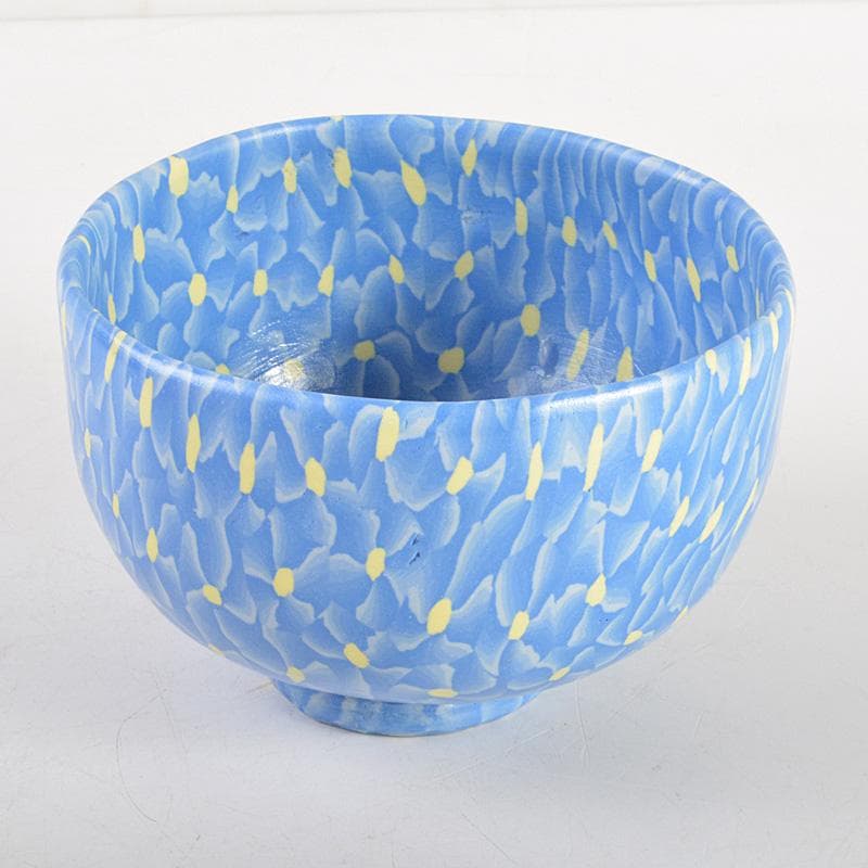 茶道具　瀬戸焼 更紗窯　長江哲男作　練上茶碗　共箱　V　6280