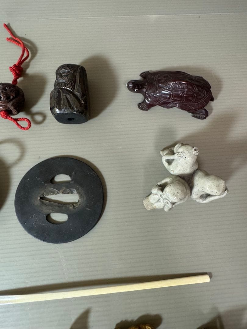 2918 時代提げ物 根付 合計17点　天然素材　時代物