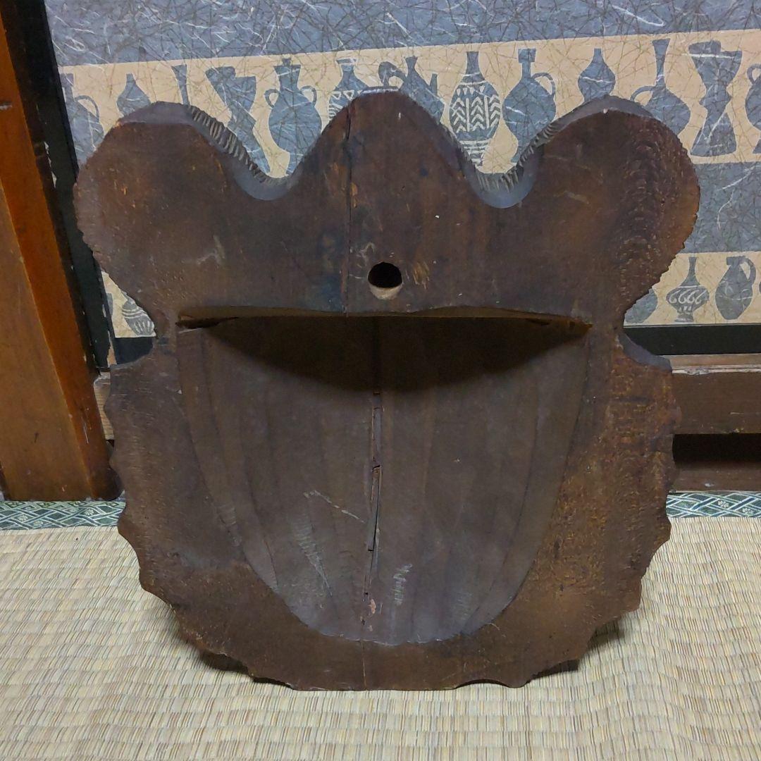 熊　クマ　木彫　壁掛　置物