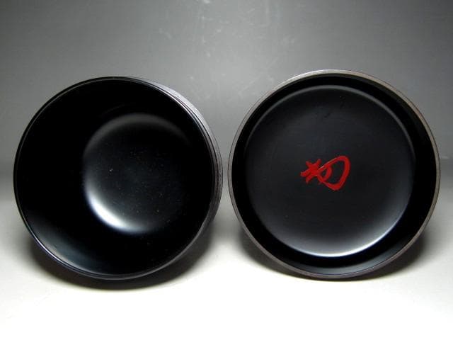 ※作者不明 波車蒔絵大棗 裏千家十四代 淡々斎花押　　　　　v653