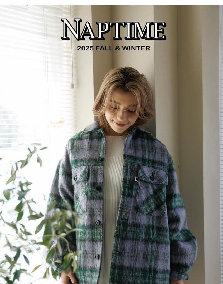 NAPTIMEナップタイム チェック中綿ジャケット 2025秋冬