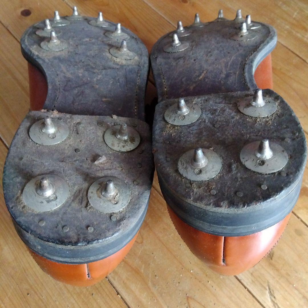 MIZUNO ゴルフシューズ 本革 メタルスパイク　ビンテージ風