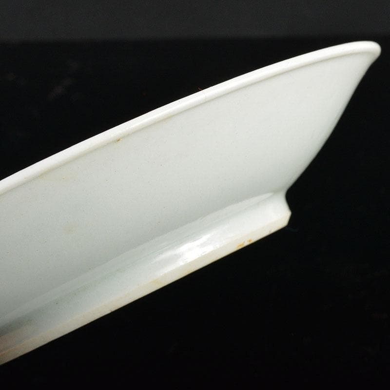 深川園　古染付写　蜻蛉文　五寸皿　十客　在銘　共箱　V　R4364