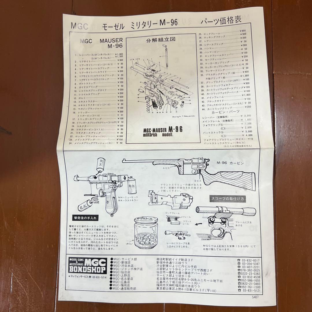 モーゼル　ミリタリーM96 MGC 1916