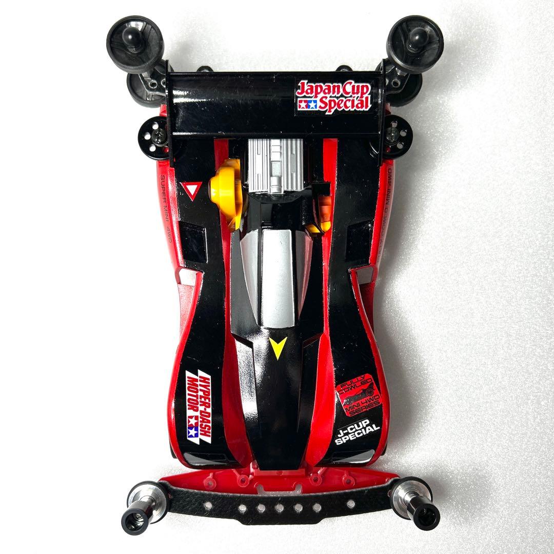 ミニ四駆　ソニックセイバー　シール　塗装済　メタリックレッド　ブラック