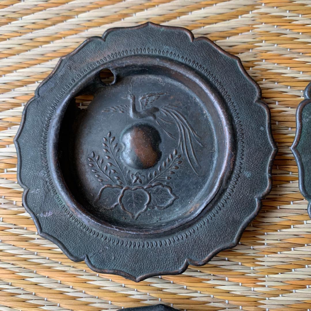 アンティーク 引手 金工 襖