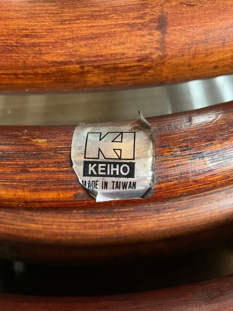 えみ KEIHO ラタン 籐 回転 チェア 昭和レトロ アンティーク