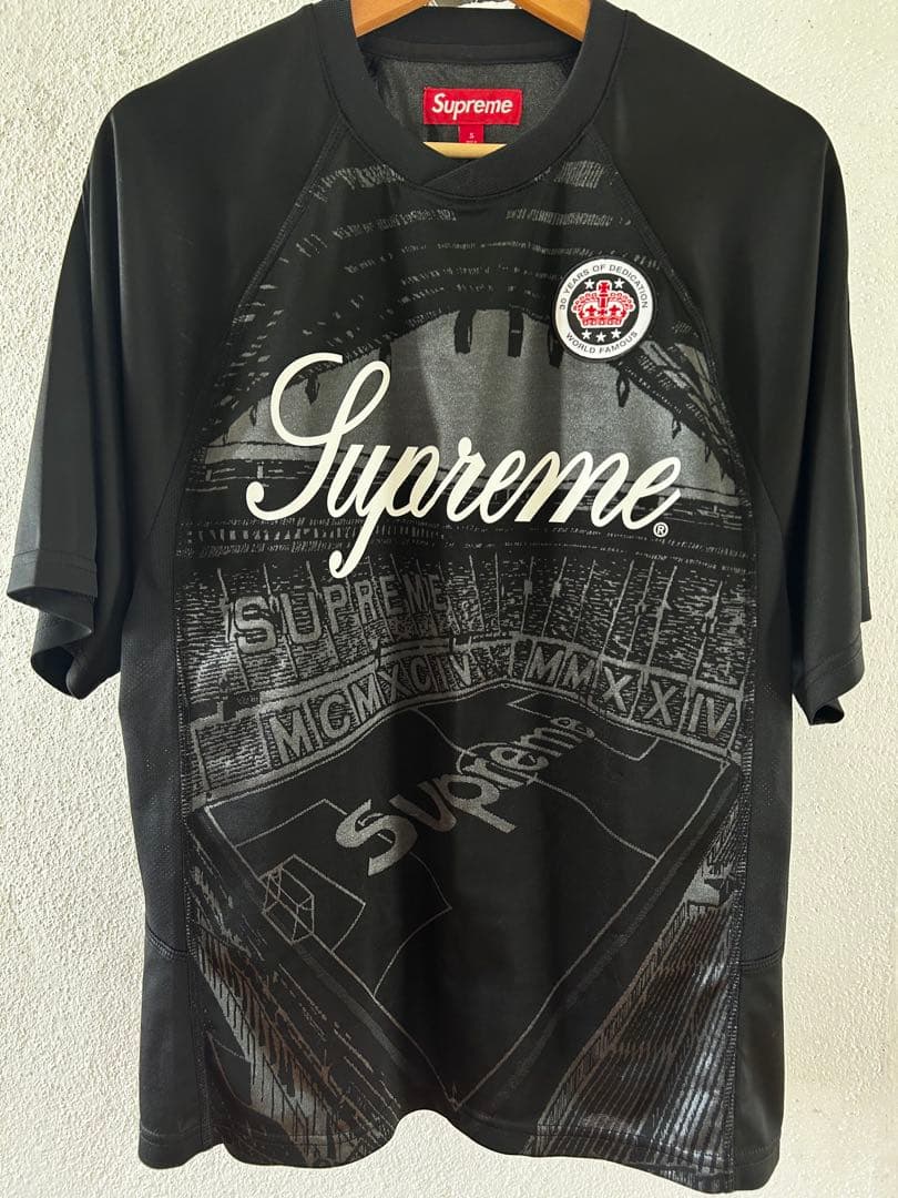 ウェア Supreme Jacquard Soccer Jersey Black \"S\"