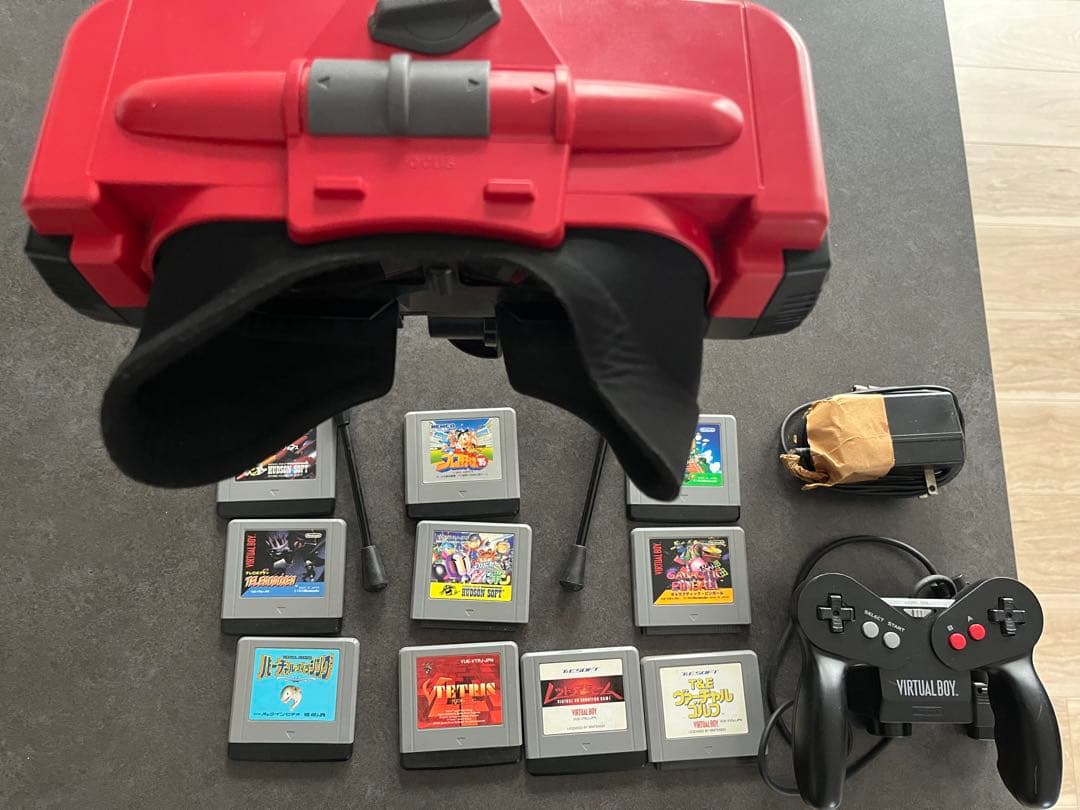 バーチャルボーイ カセット10本、コントローラー付き　動作確認済み