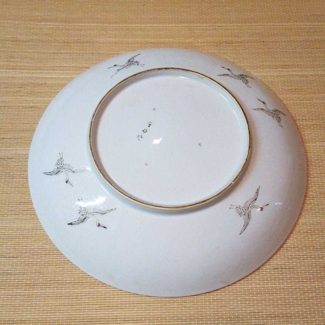 有田焼大皿御所車に鶴 直径39センチほどのものです