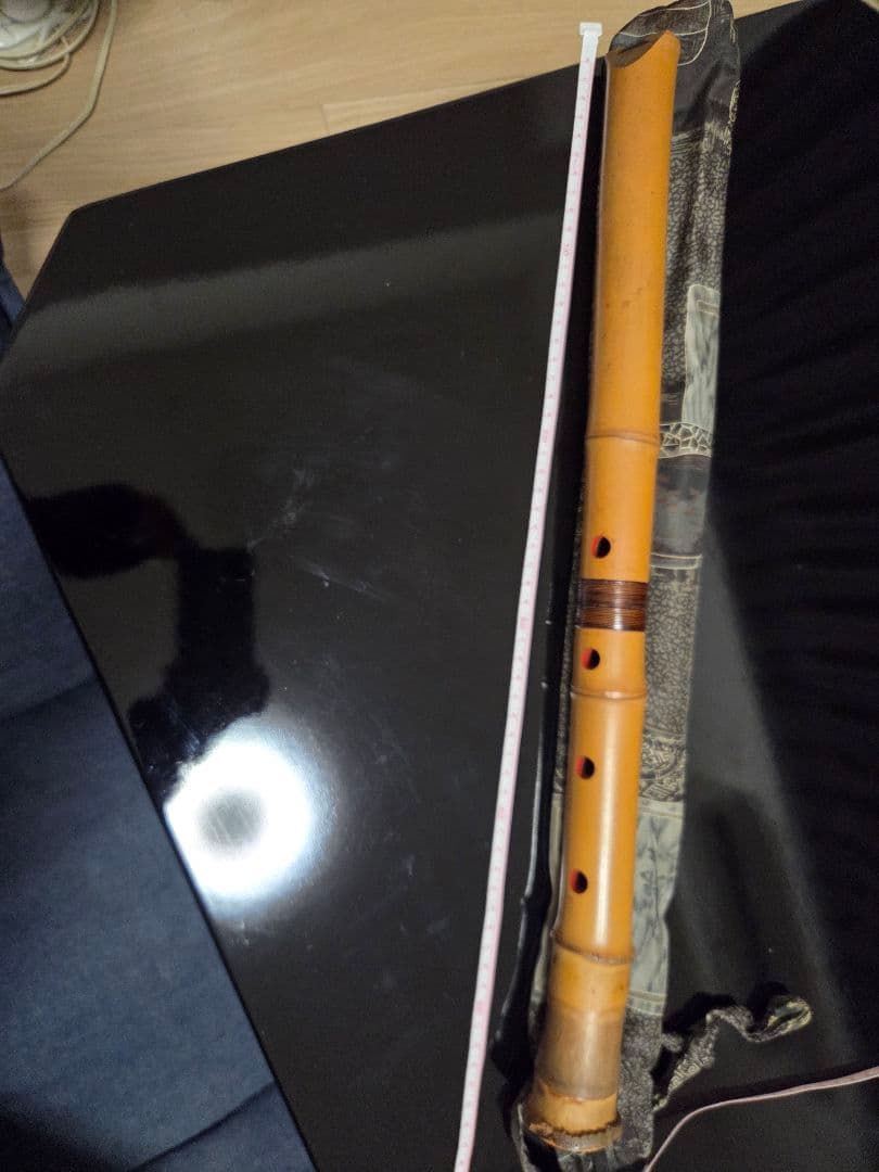 な*様 和楽器 レトロ 尺八本体 天然竹製 4穴