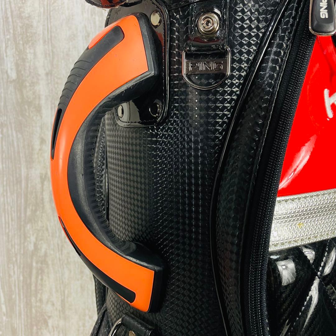 【廃盤品】PING ピンMr. PING KARSTEN エナメルキャディバッグ