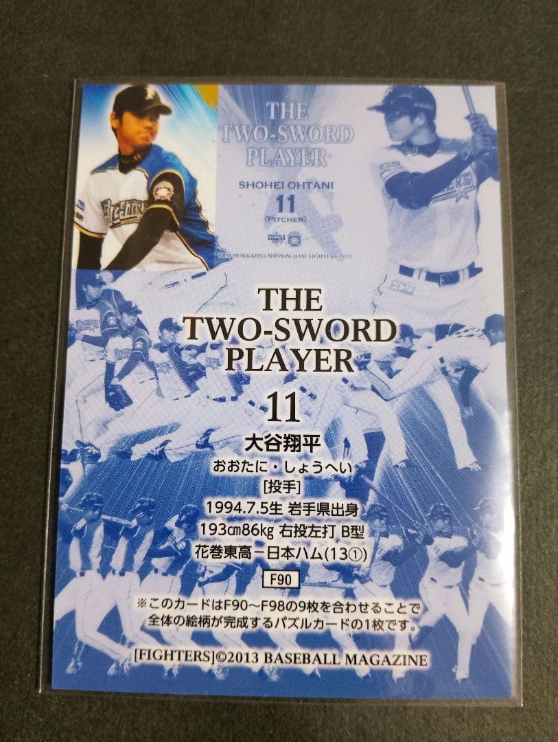 BBM2013 ファイターズリミ　大谷翔平選手　パズルカード9枚セット