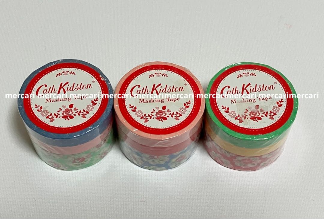 廃盤 キャスキッドソン マスキングテープ 3個 初期 花柄 マステ