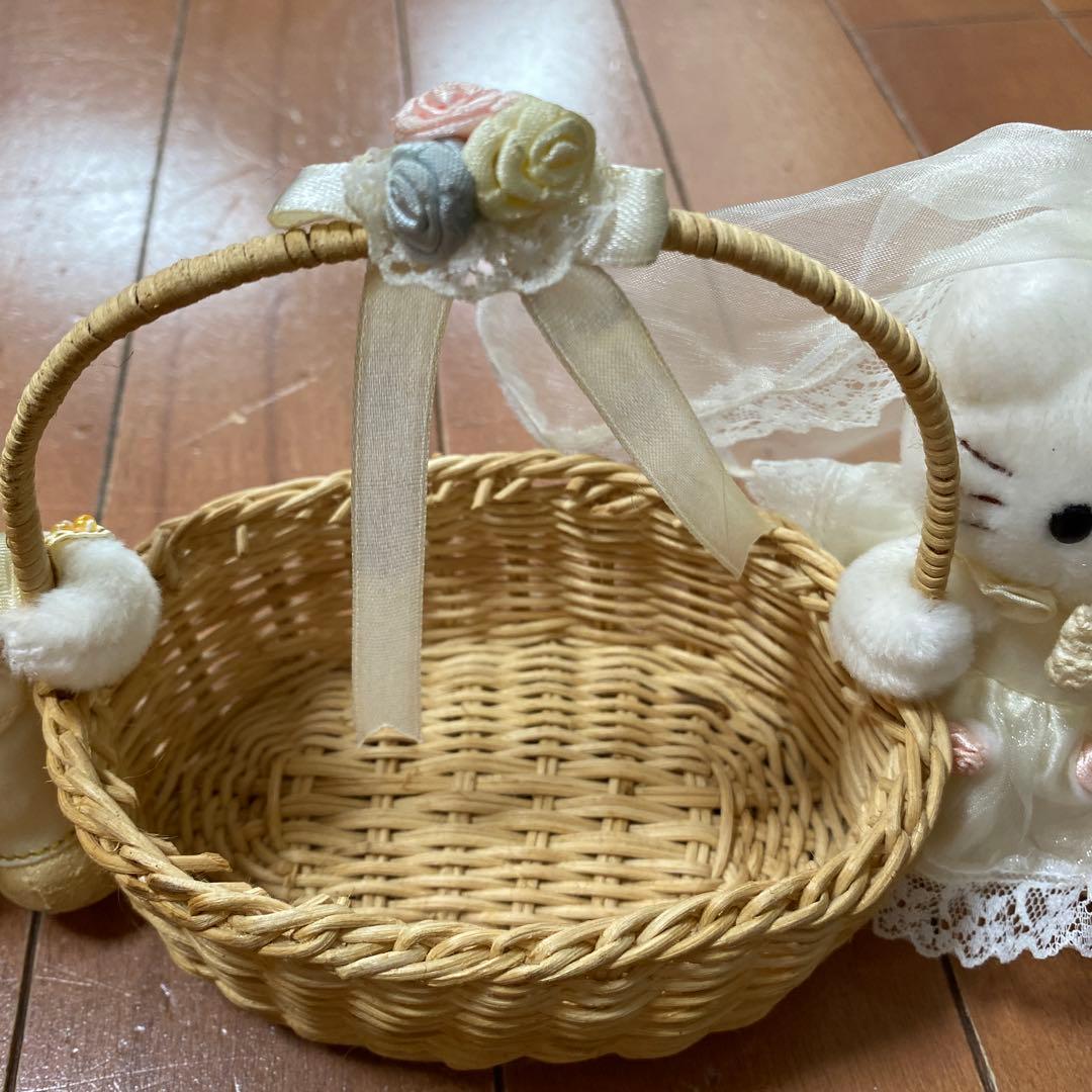 ハローキティ ウェディング ぬいぐるみ ペア バスケット付き 結婚式 サンリオ